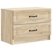 vidaXL Nattduksbord Sonoma-ek 62 x 34,5 x 44,5 cm Konstruerat trä