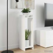 vidaXL Växtställ med hylla 2 pcs Vit 30 x 30 x 100 cm Konstruerat trä