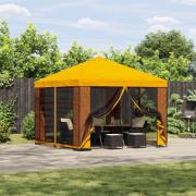 vidaXL Paviljong 3 x 3 m Gul Polyester och Stål 190 gsm