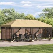 vidaXL Gazebo taköverdrag 6 x 3 m Gräddvit Polyester 190