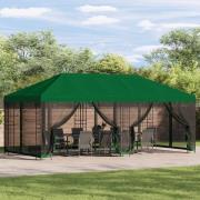vidaXL Gazebo-tak med sidoväggar 6 x 3 m Grön Polyester 190