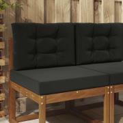 vidaXL Utomhus Soffa Kudde 2 pcs Svart Polyester