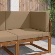 vidaXL Utomhus Soffa Kudde 3 pcs Taupe Polyester