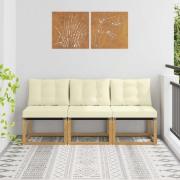 vidaXL 3 Stycke Utomhus Mellansoffa