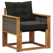 vidaXL Utomhus Mellansoffa Massivt Akaciaträ Naturlig