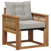 vidaXL Utomhussoffa Massivt Akaciaträ Naturlig