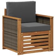 vidaXL Utomhus Mellansoffa Naturlig