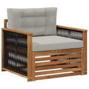 vidaXL Utomhus Mellansoffa Naturlig