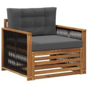 vidaXL Utomhus Mellansoffa Naturlig