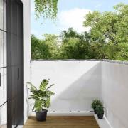 vidaXL Balkongskärm vit 120x800 cm 100% polyester oxford