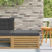 vidaXL Utomhuspall Massivt Akaciaträ Vit