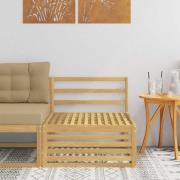 vidaXL Utomhus Mellansoffa Massivt Akaciaträ Vit 83 x 79 x 73 cm