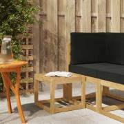 vidaXL Utomhuspall Vit 43 x 43 x 37 cm Massivt Akaciaträ