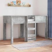 vidaXL Köksbädd för barn Betonggrå 75 x 190 cm Konstruerat trä