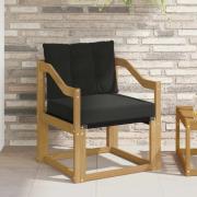 vidaXL Utomhussoffa Massivt Akaciaträ och Textilene Vit