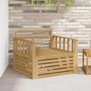 vidaXL Utomhussoffa Massivt Akaciaträ Vit