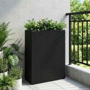 vidaXL Hög kruka Svart 55 x 22 x 70 cm konstrotting