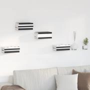 vidaXL Flytande hylla med hylla 8 pcs Olivgrön 6 x 10,8 x 6,6 cm