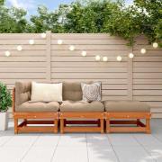 vidaXL Sektionell Soffa Enheter VaxBrun 183 x 61 x 62 cm Massivt furu