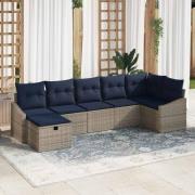 vidaXL Soffset med kudde 4 pcs konstrotting