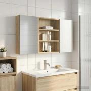 vidaXL Badrumsskåpsset 3 pcs 100 x 10,5 x 50 cm Konstruerat trä