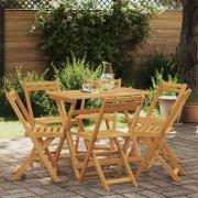 vidaXL Fällbara Trädgårdsstolar 6 pcs Naturfärg 40 x 53 x 80 cm