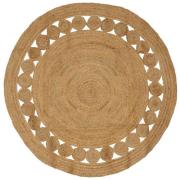 vidaXL Matta Naturfärg Ø 180 cm Jute