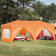 vidaXL Pop-up Partytält Orange 575 x 288 x 245 cm Oxford Tyg