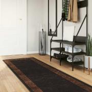 vidaXL Mattlöpare MARSA Svart 100 x 350 cm Polyester och PVC