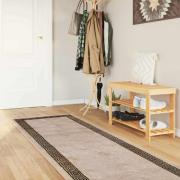 vidaXL Mattlöpare MARSA Svart 100 x 400 cm Polyester och PVC