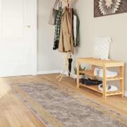 vidaXL Mattlöpare MARSA Grå 80 x 400 cm Polyester och PVC