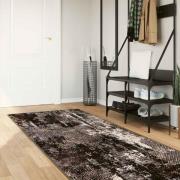 vidaXL Mattlöpare MARSA Svart 80 x 350 cm Polyester och PVC