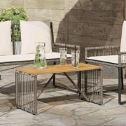 vidaXL Utomhusbord Grå och Brun 80 x 40 x 40 cm konstrotting