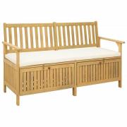 vidaXL Förvaringsbänk med kudde med lagring med dörr 148 x 63 x 84 cm