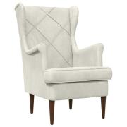 vidaXL fåtölj Kräm Sammet