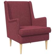 vidaXL fåtölj Vinröd tyg