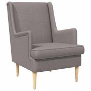 vidaXL fåtölj Taupe tyg