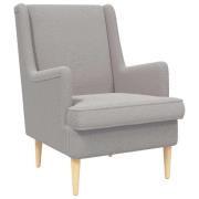 vidaXL fåtölj Ljusgrå Sjöfåls tyg