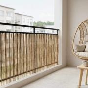 vidaXL Trädgårdsstängsel Karbomiserad 500 x 100 cm Vass