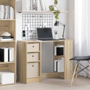 vidaXL Skrivbord med låda Sonoma-ek 100 x 40 x 75 cm Konstruerat trä