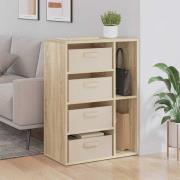 vidaXL Sideboard med låda Sonoma-ek 60 x 33,5 x 84 cm