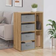 vidaXL Sideboard med låda Artisan Ek 60 x 33,5 x 84 cm