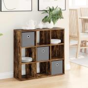 vidaXL Sideboard med låda Rökt ek 73,5 x 24 x 69,5 cm