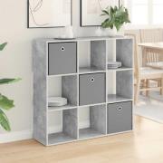 vidaXL Sideboard med låda Betonggrå 102 x 31 x 99,5 cm