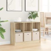 vidaXL Sideboard med låda Sonoma-ek 88,5 x 27,5 x 63,5 cm
