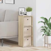 vidaXL Sideboard med låda Sonoma-ek 25,5 x 22 x 69,5 cm