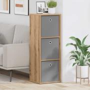 vidaXL Sideboard med låda Artisan Ek 35 x 32 x 99,5 cm