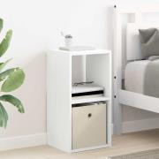 vidaXL Sängbord med låda Vit 30,5 x 27 x 59,5 cm Konstruerat trä