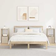 vidaXL Sängbord 2 pcs Sonoma-ek 35 x 32 x 68,5 cm Konstruerat trä