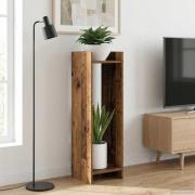 vidaXL Växtställ Gammalt trä 30 x 30 x 100 cm Konstruerat trä